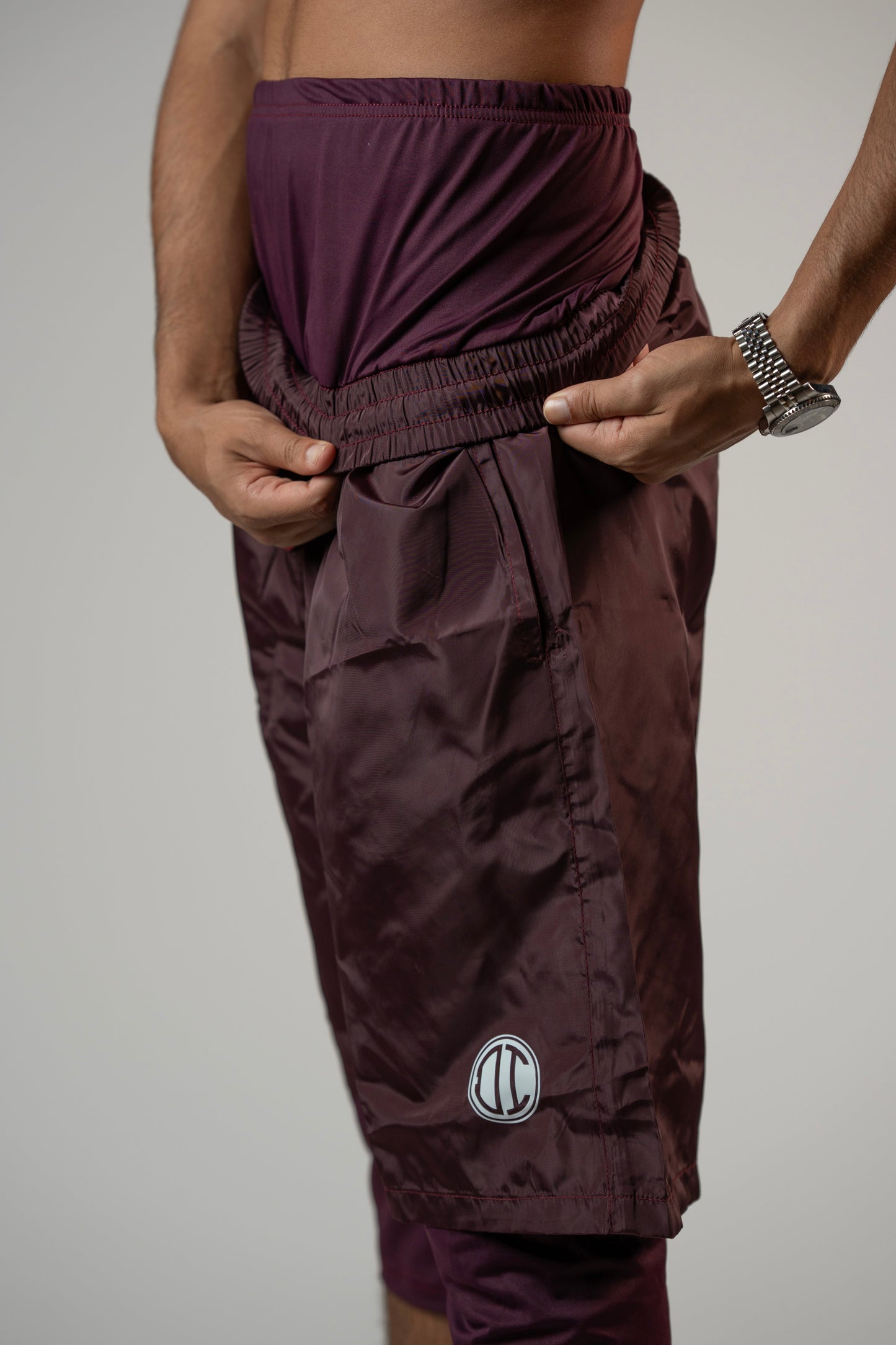 Awrah Cover Shorts - Bordeaux Red