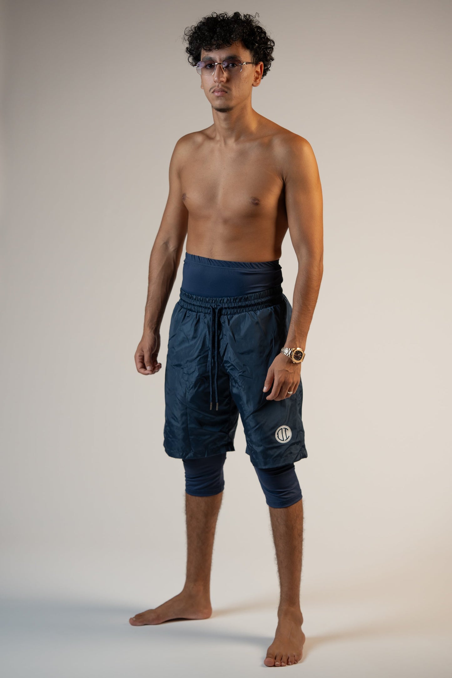 Awrah Cover Shorts - Navy Blue