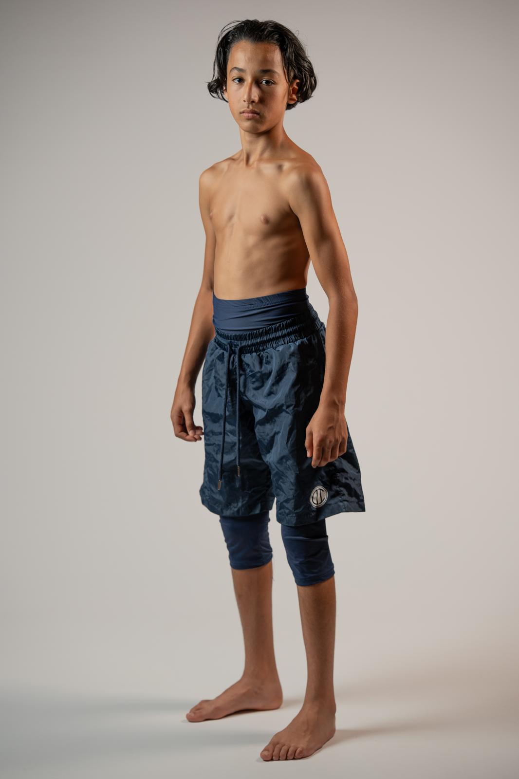 Awrah Cover Shorts - Navy Blue