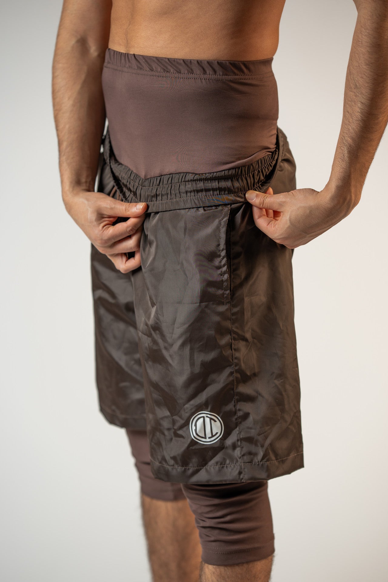 Awrah Cover Shorts - Brown