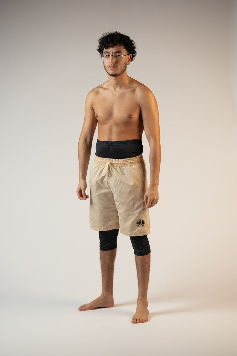 Awrah Cover Shorts - Beige